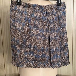 Mini skirt Snake print one pleat in front zipper in back